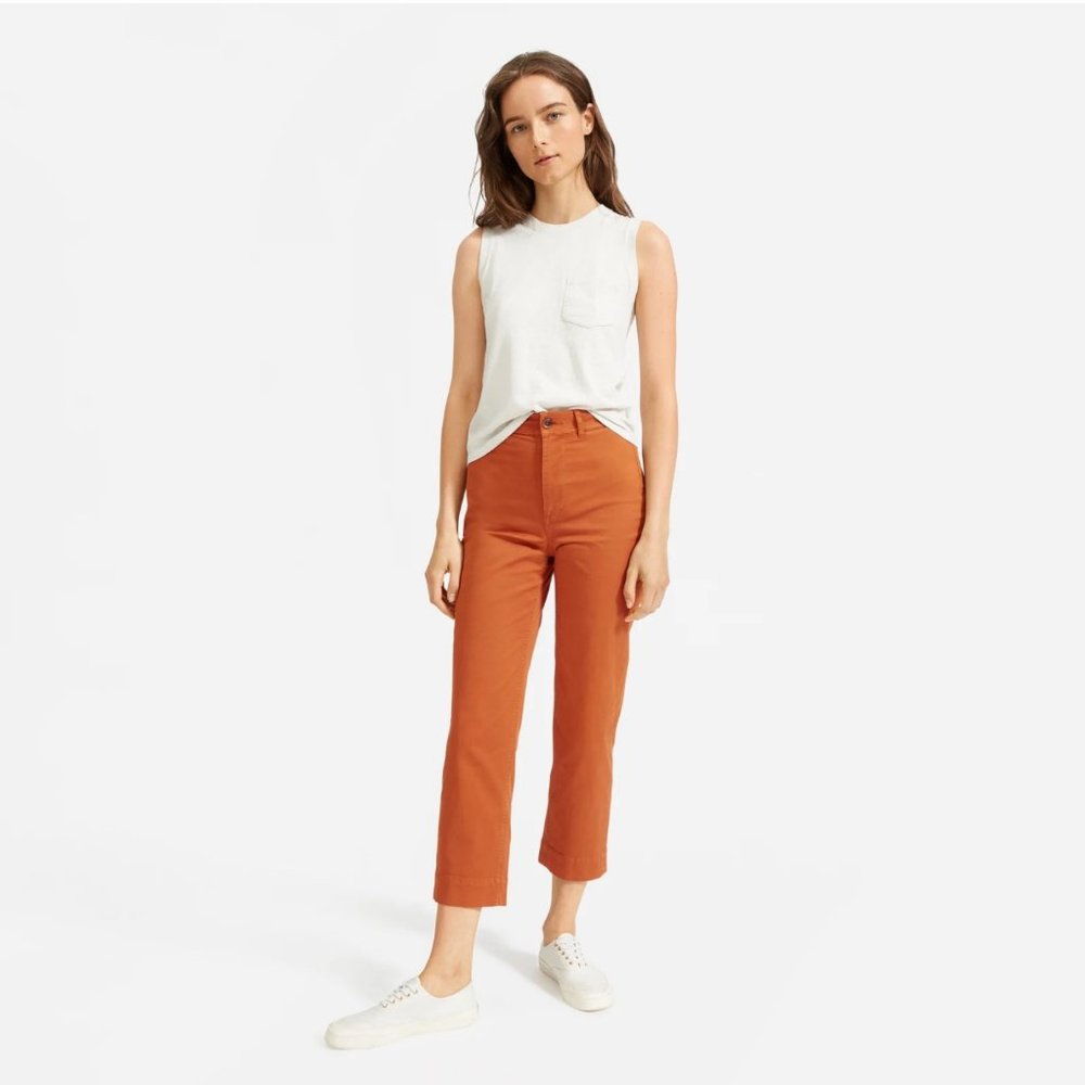 Everlane Lightweight Straight-Leg Crop in Cider